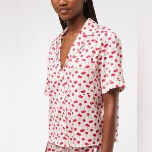 Abercrombie & Fitch Women’s Pajama Top Cherry Print Medium New with Tags